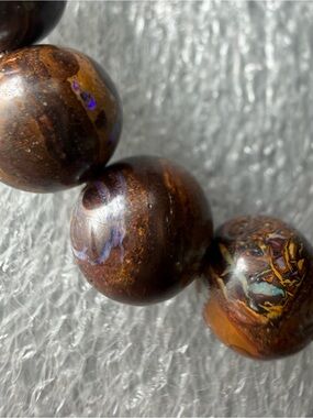 Beautiful 9MM Boulder Opal Natural Crystal Bracelet